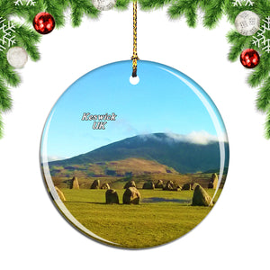 UK England Castlerigg Stone Circle Keswick Christmas Ornament