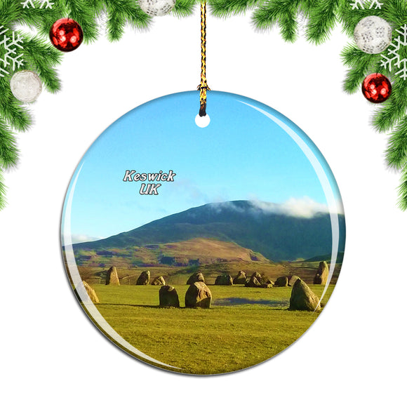 UK England Castlerigg Stone Circle Keswick Christmas Ornament