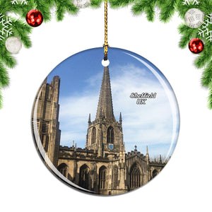 UK England Cathedral Church of St. Peter and St. Paul Sheffield Christmas Ornament