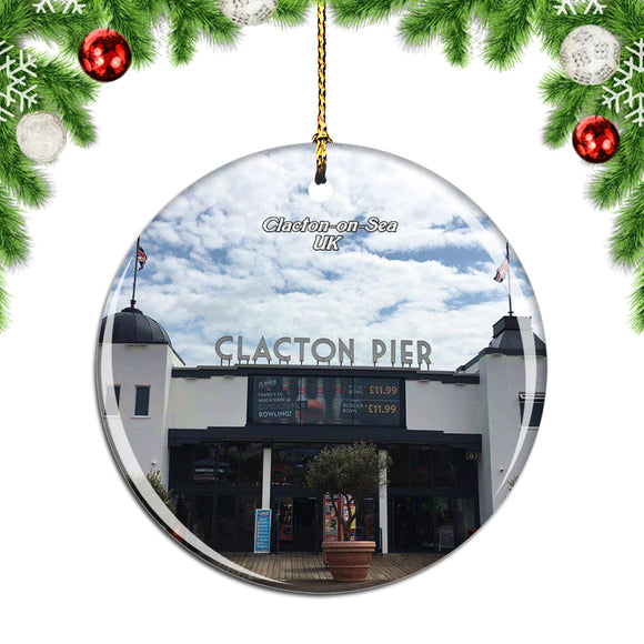 UK England Clacton Pier Clacton-on-Sea Christmas Ornament