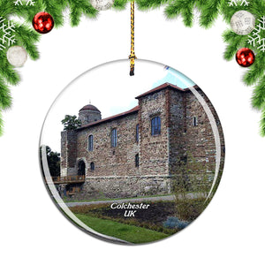 UK England Colchester Castle Museum Christmas Ornament