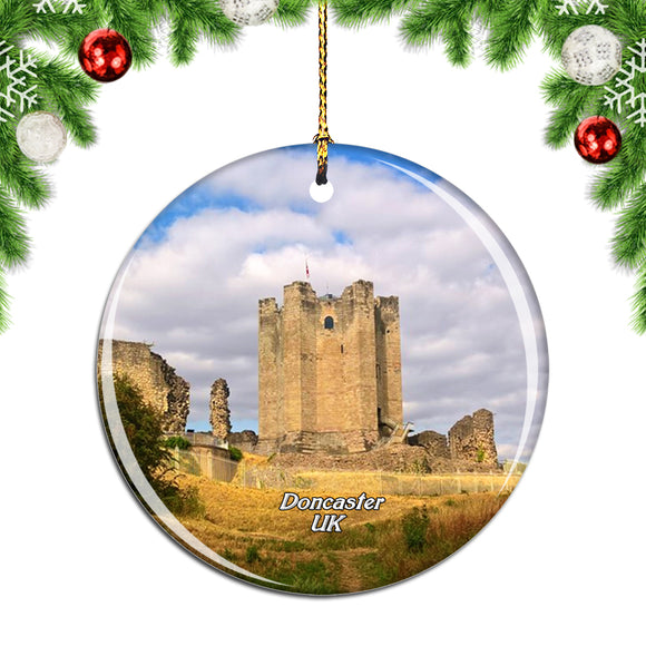 UK England Conisbrough Castle Doncaster Christmas Ornament