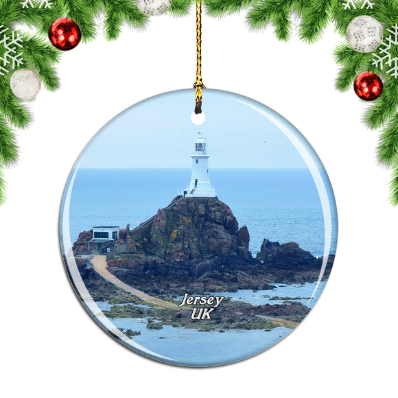 UK England Corbiere Lighthouse Jersey Christmas Ornament