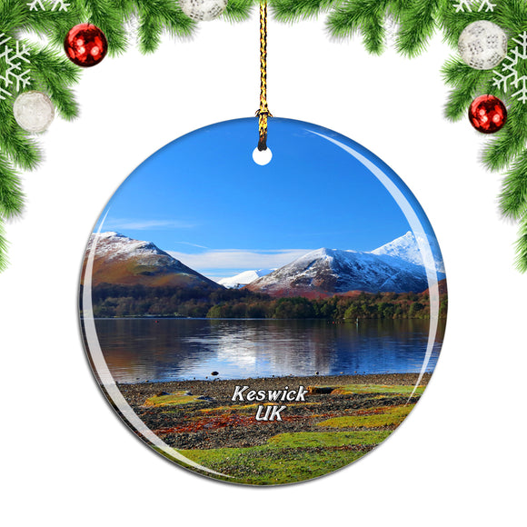 UK England Derwent Lake Keswick Christmas Ornament