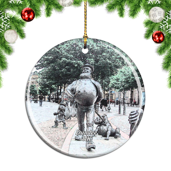 UK England Desperate Dan Statue Dundee Christmas Ornament