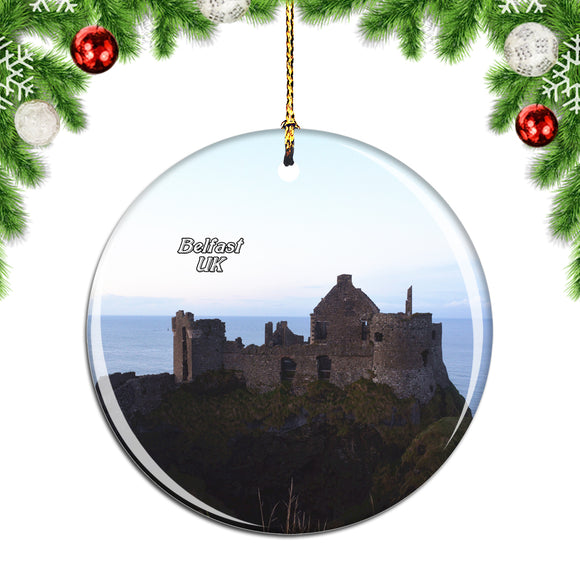 UK England Dunluce Castle Belfast Christmas Ornament