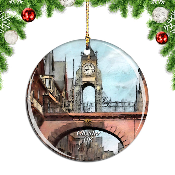 UK England Eastgate Clock Chester Christmas Ornament