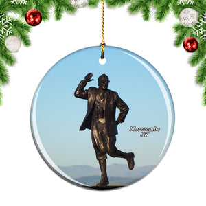 UK England Eric Morecambe Statue Christmas Ornament