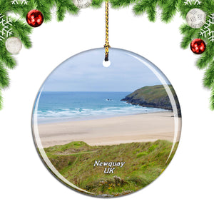 UK England Fistral Beach Newquay Christmas Ornament