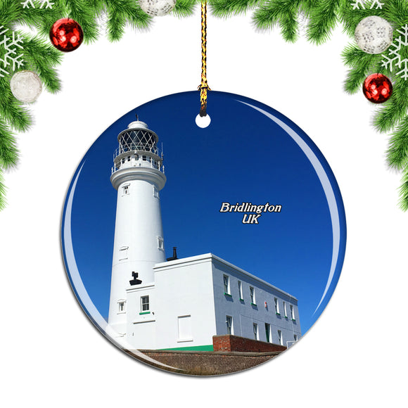 UK England Flamborough Lighthouse Bridlington Christmas Ornament