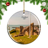 UK England Hastings Castle Christmas Ornament