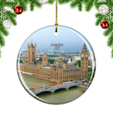 UK England Houses of Parliament London Christmas Ornament