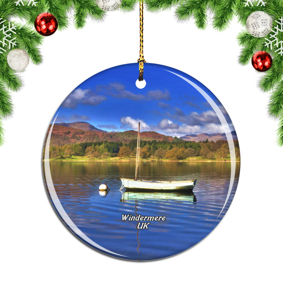 UK England Lake Windermere Christmas Ornament