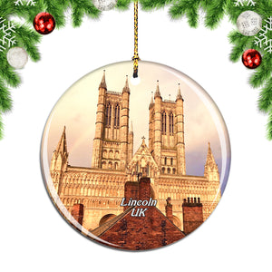 UK England Lincoln Castle&Cathedral Christmas Ornament