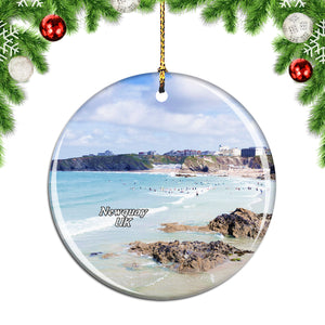 UK England Newquay Christmas Ornament