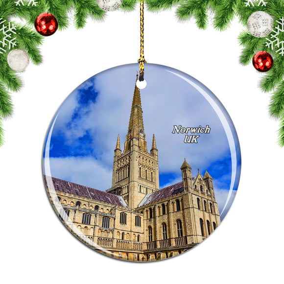 UK England Norwich Cathedral Christmas Ornament