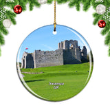 UK England Oystermouth Castle Swansea Christmas Ornament