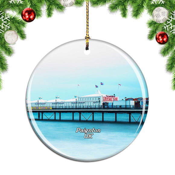 UK England Paignton Pier Christmas Ornament