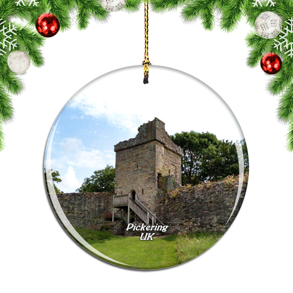 UK England Pickering Castle Christmas Ornament