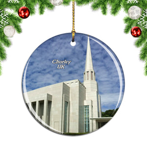 UK England Preston England LDS Mormon Temple Chorley Christmas Ornament