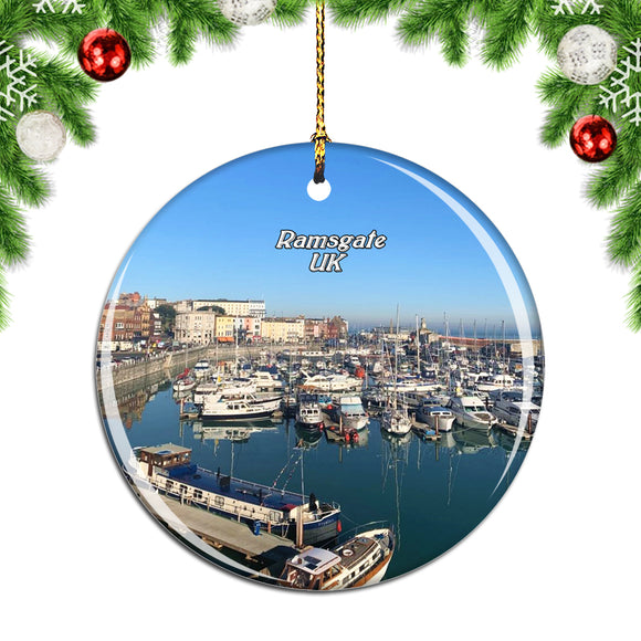 UK England Ramsgate Royal Harbour & Marina Christmas Ornament