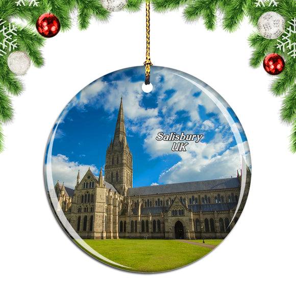 UK England Salisbury Cathedral Christmas Ornament