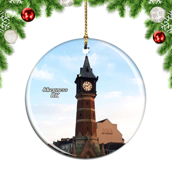 UK England Skegness Clock Tower Christmas Ornament