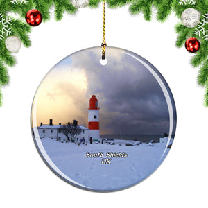 UK England Souter lighthouse South Shields Christmas Ornament