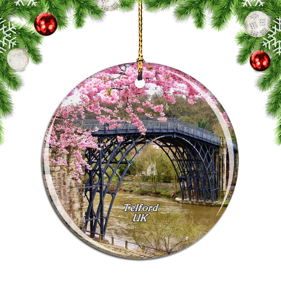 UK England The Iron Bridge and Tollhouse Telford Christmas Ornament