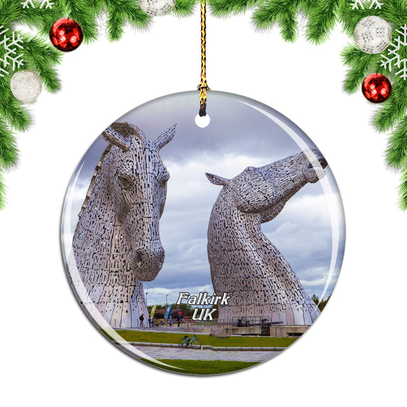 UK England The Kelpies Falkirk Christmas Ornament