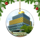 UK England The Library of Birmingham Christmas Ornament