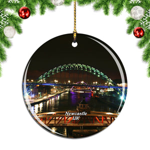 UK England The Quayside Newcastle Christmas Ornament