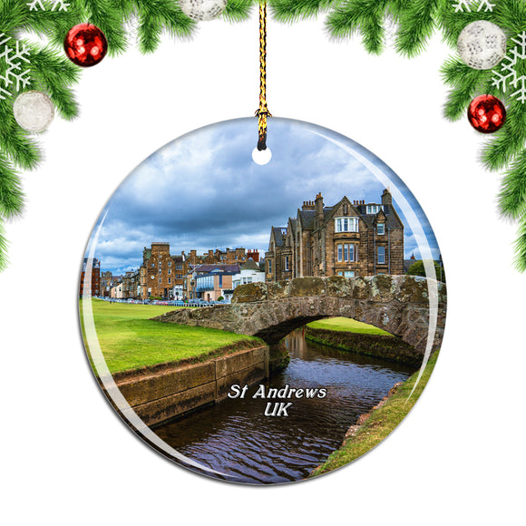 UK England The Swilcan Bridge St Andrews Christmas Ornament