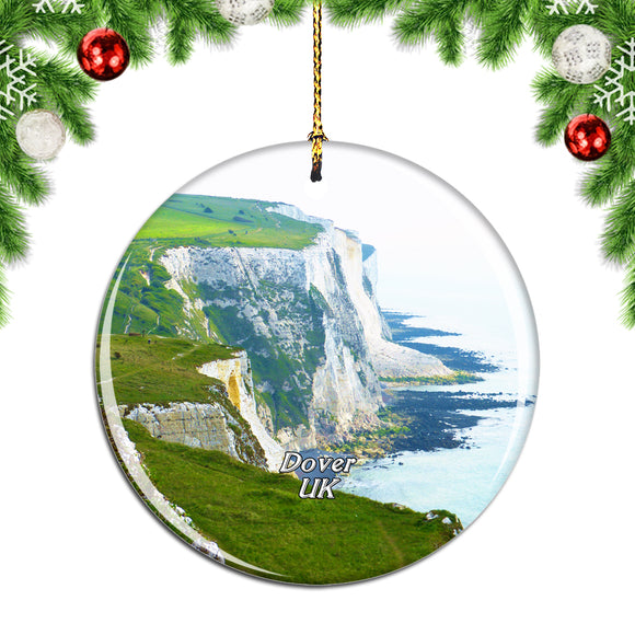 UK England The White Cliffs of Dover Christmas Ornament