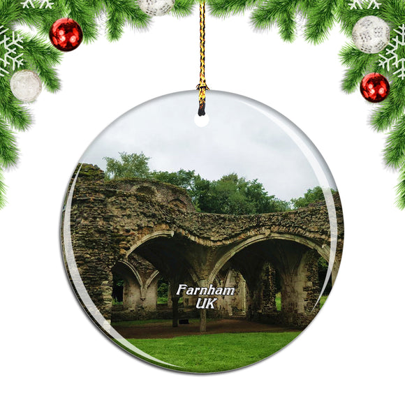 UK England Waverley Abbey Farnham Christmas Ornament