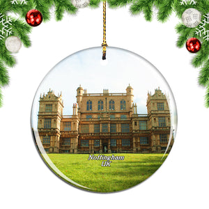 UK England Wollaton Hall and Park Nottingham Christmas Ornament