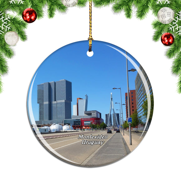 Uruguay Rambla of Montevideo Uruguay Christmas Ornament