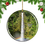 USA America Akaka Falls State Park Hilo Hawaii Christmas Ornament