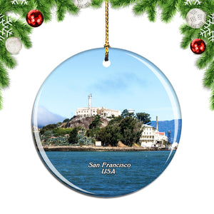 USA America Alcatraz Island San Francisco Christmas Ornament