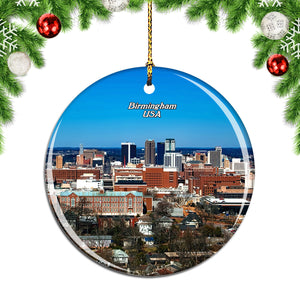 USA America Birmingham Christmas Ornament