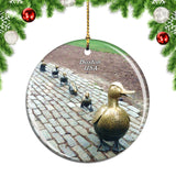 USA America Boston Public Garden Duck Park Christmas Ornament