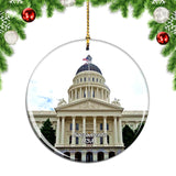 USA America California State Capitol Museum Sacramento Christmas Ornament