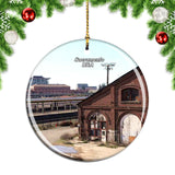 USA America California State Railroad Museum Sacramento Christmas Ornament