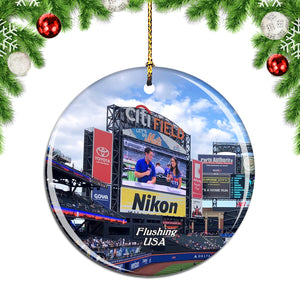 USA America Citi Field Flushing Christmas Ornament