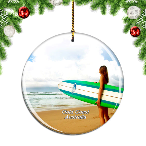 Australia Surfers Paradise Gold Coast Christmas Ornament