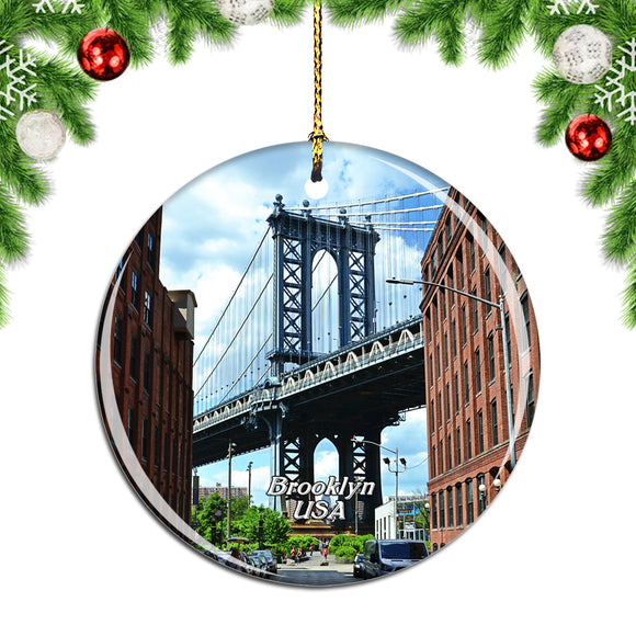 USA America Dumbo Brooklyn Christmas Ornament