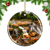 USA America Falls Park on the Reedy Greenville Christmas Ornament