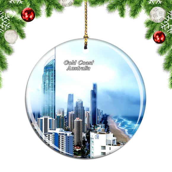 Australia Surfers Paradise Gold Coast Christmas Ornament