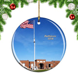 USA America Fort McHenry National Monument Baltimore Christmas Ornament