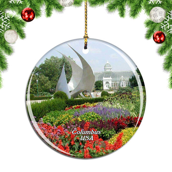 USA America Franklin Park Columbus Christmas Ornament